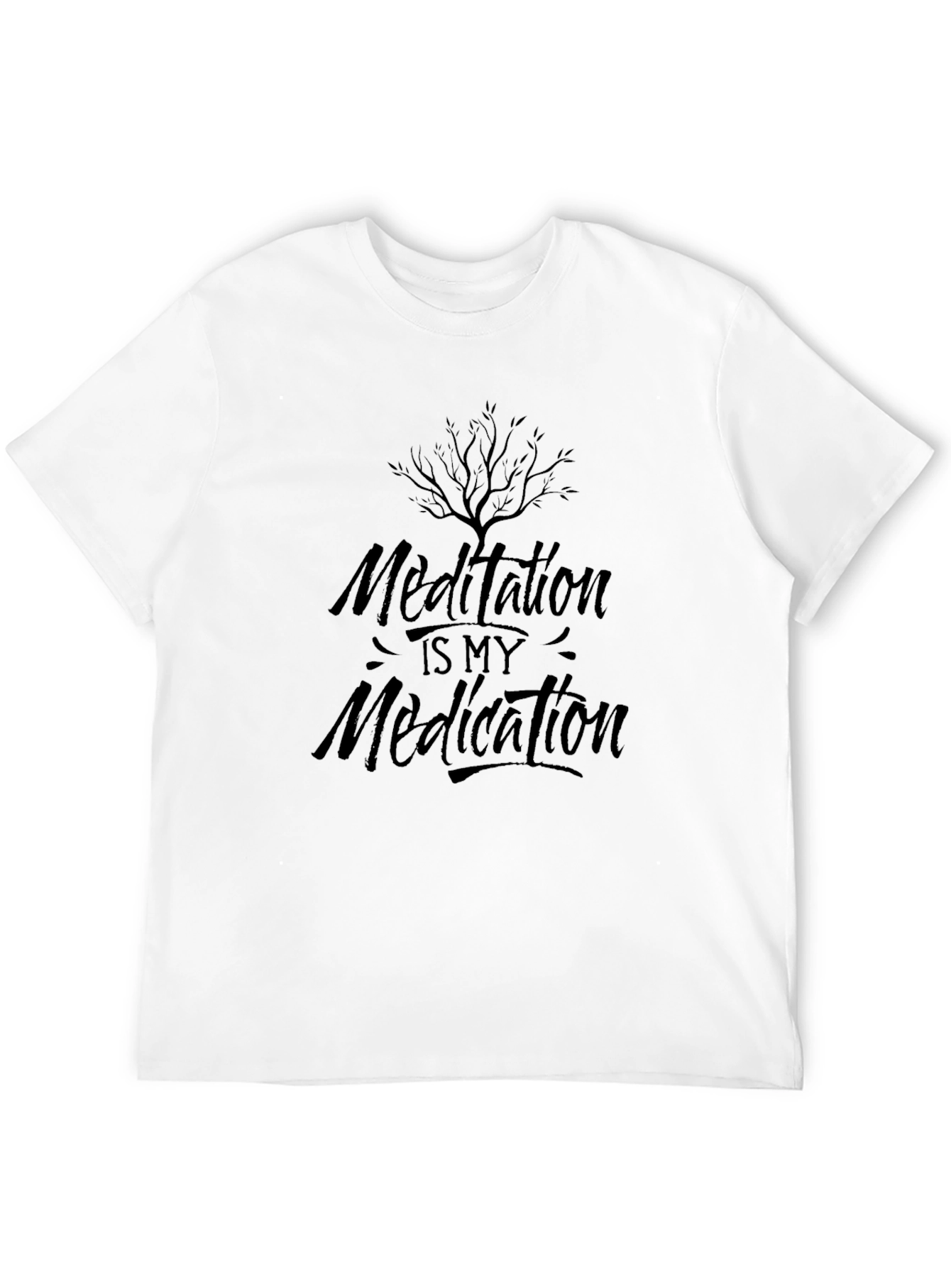 Meditation is My Medication Black T-Shirt