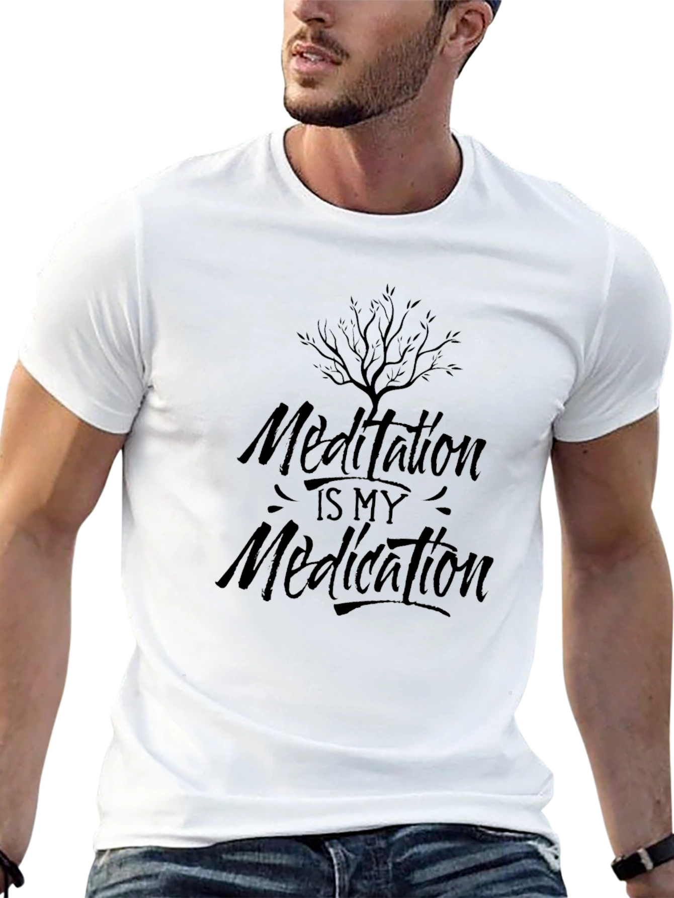 Meditation is My Medication Black T-Shirt