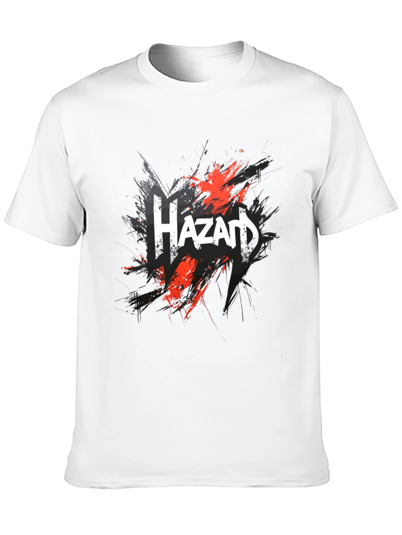 Hazard Graphic Print Black T-Shirt for Men