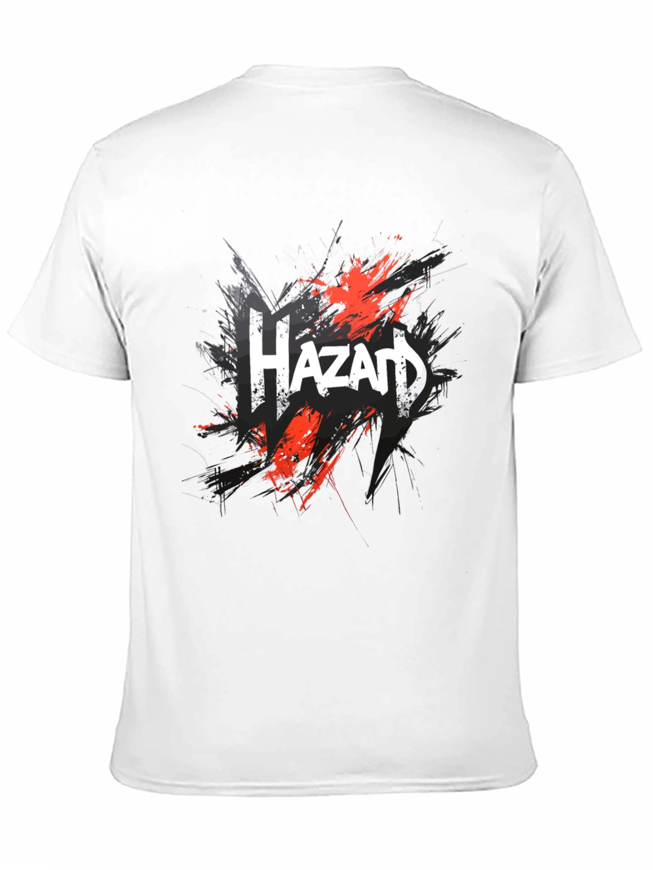 Hazard Graphic Print Black T-Shirt for Men