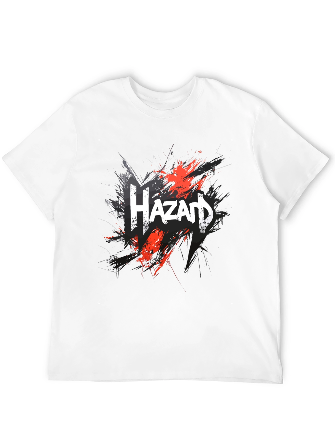 Hazard Graphic Print Black T-Shirt for Men