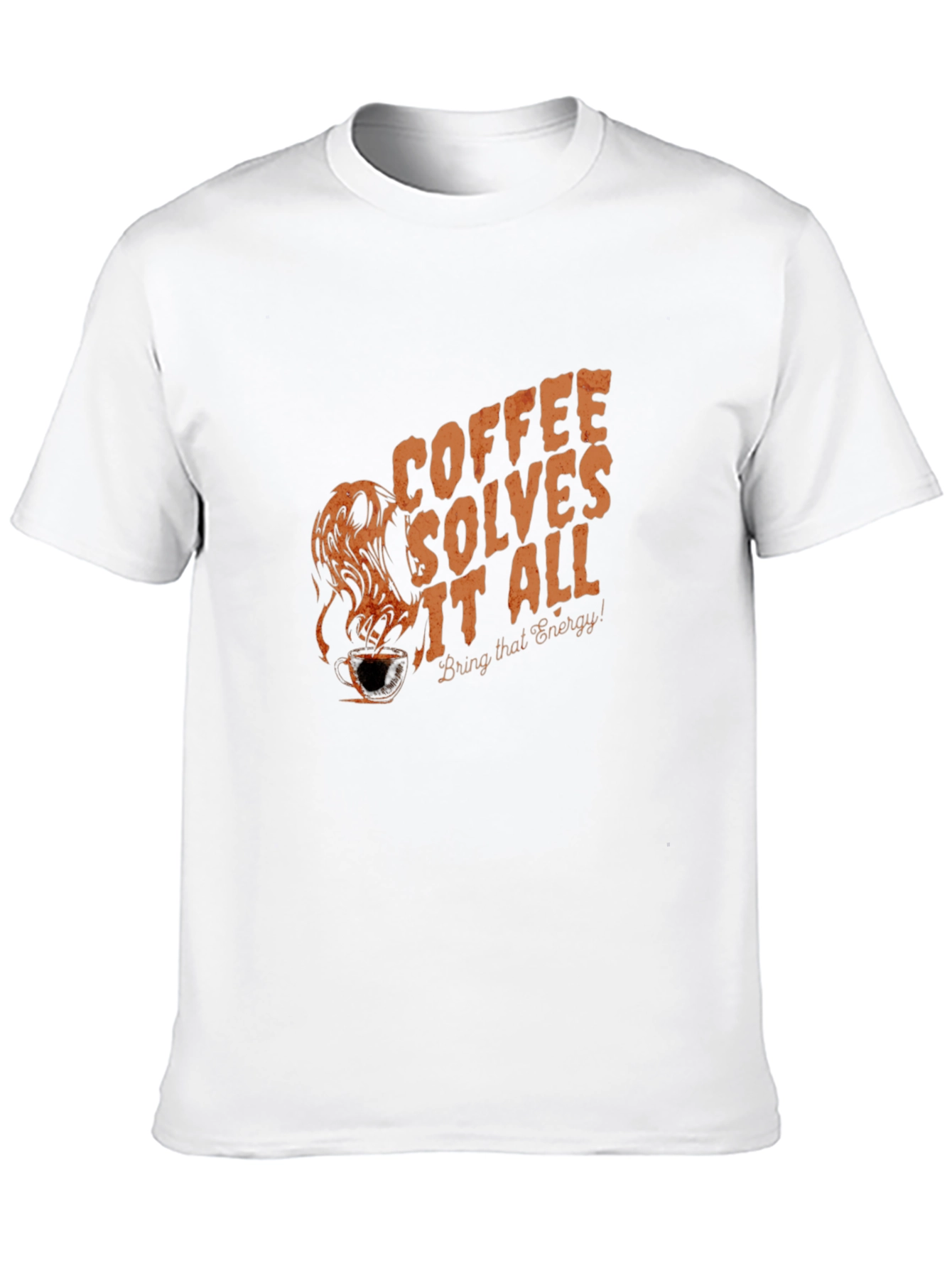 Coffee Solves It All Graphic T-Shirt - Black