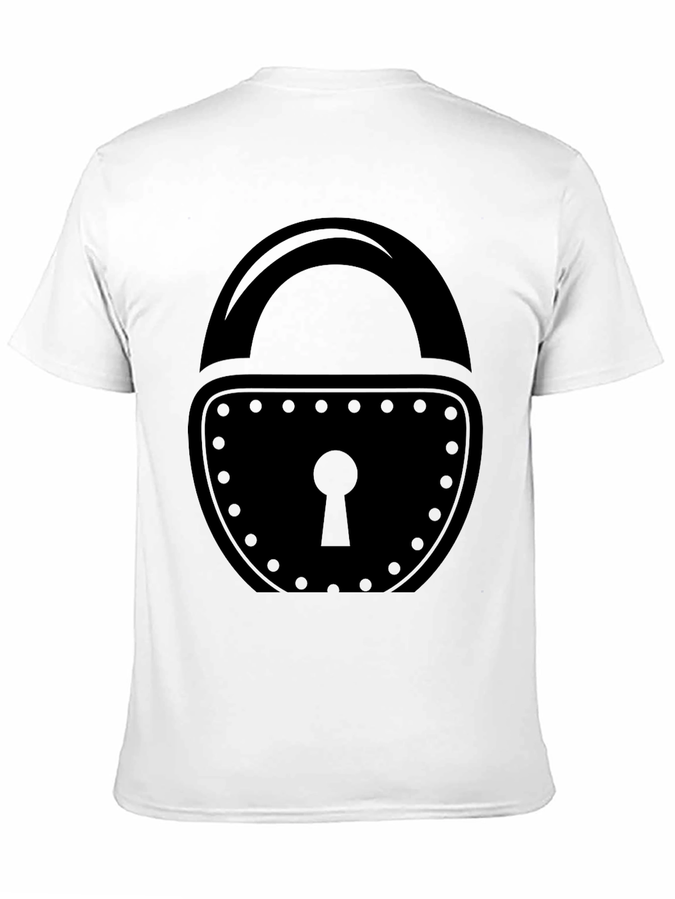 Black Padlock Graphic Tee - Secure Style