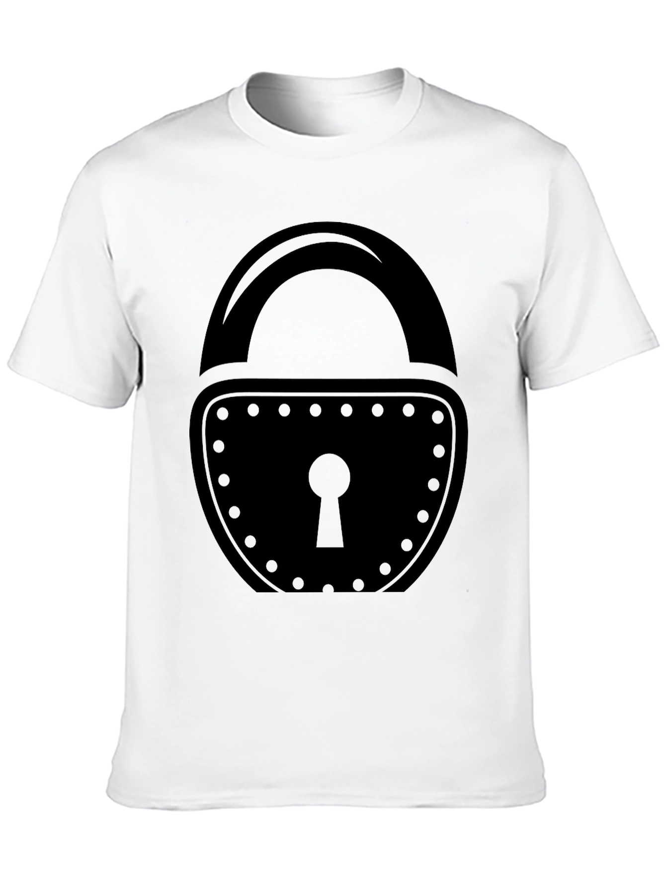 Black Padlock Graphic Tee - Secure Style