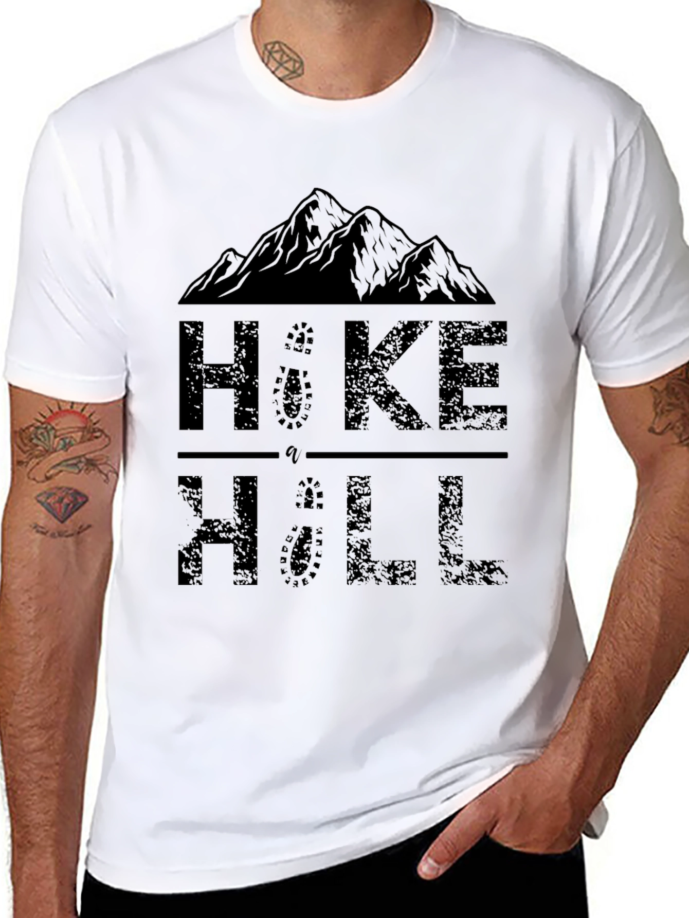 Hike a Hill Graphic Print Crew Neck T-Shirt