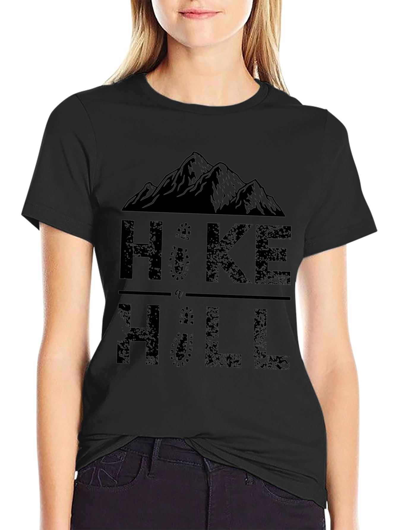 Hike a Hill Graphic Print Crew Neck T-Shirt