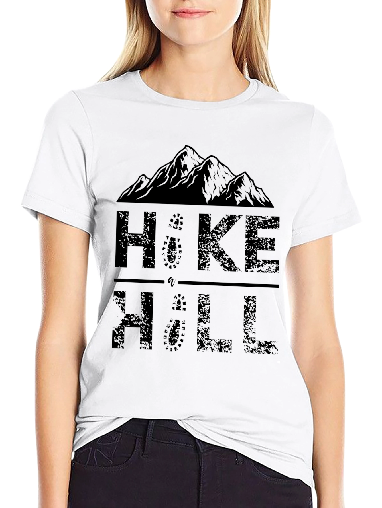 Hike a Hill Graphic Print Crew Neck T-Shirt