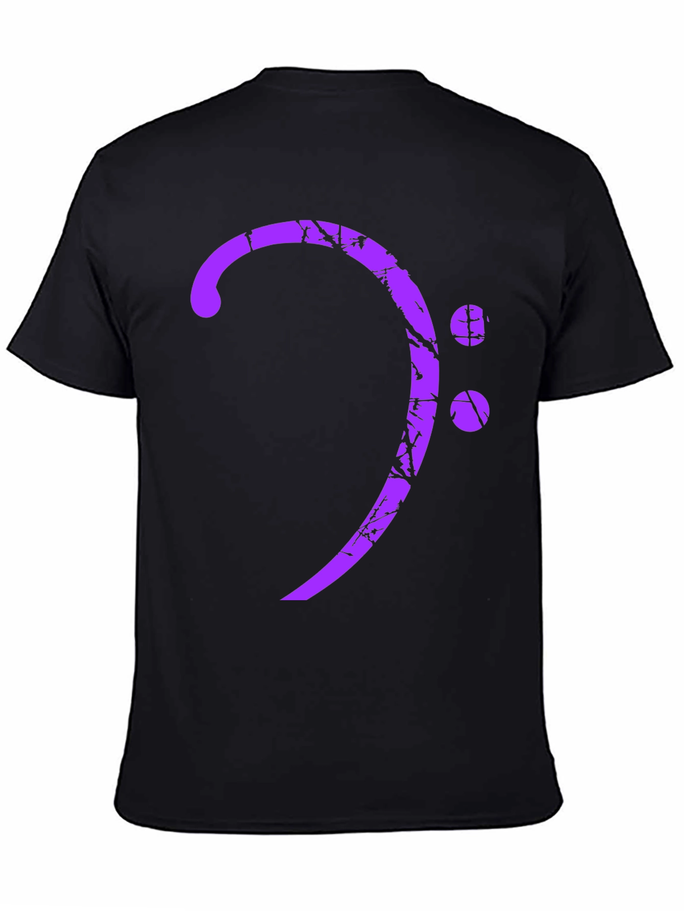 Purple Bass Clef Graphic T-Shirt
