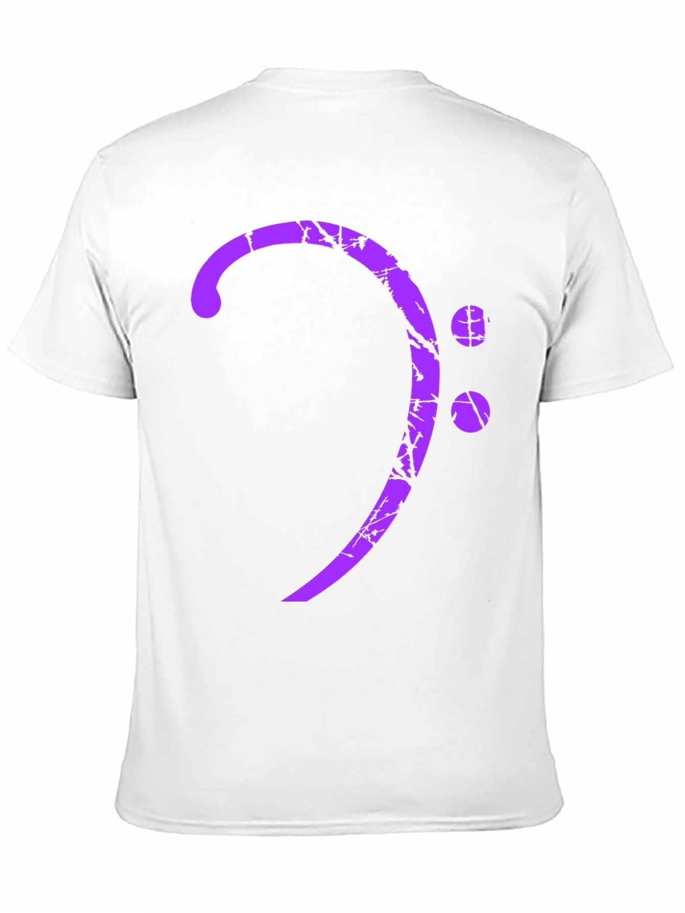 Purple Bass Clef Graphic T-Shirt