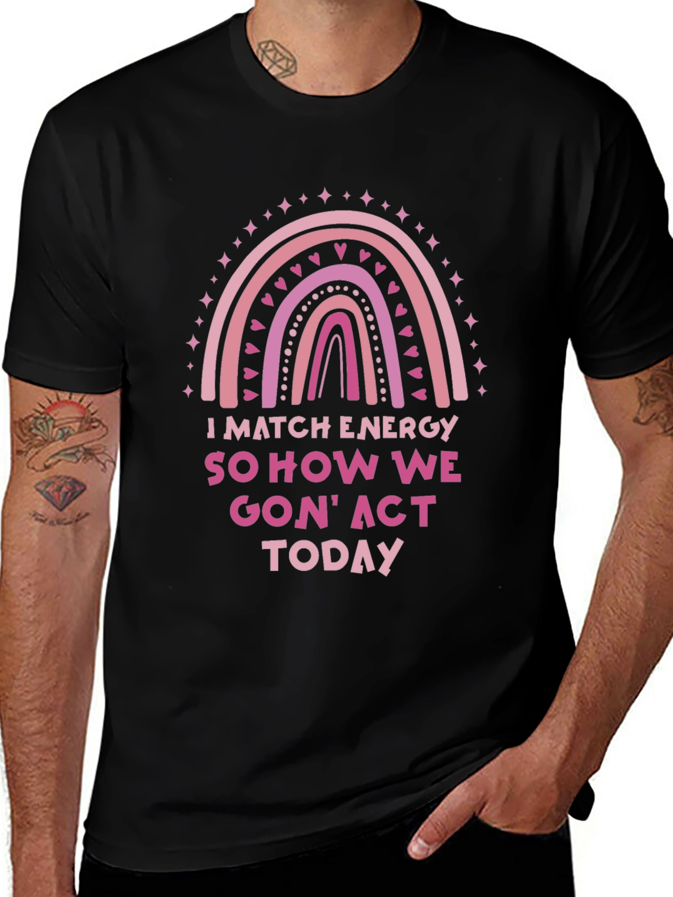 I Match Energy Graphic Tee - Trendy Casual Wear