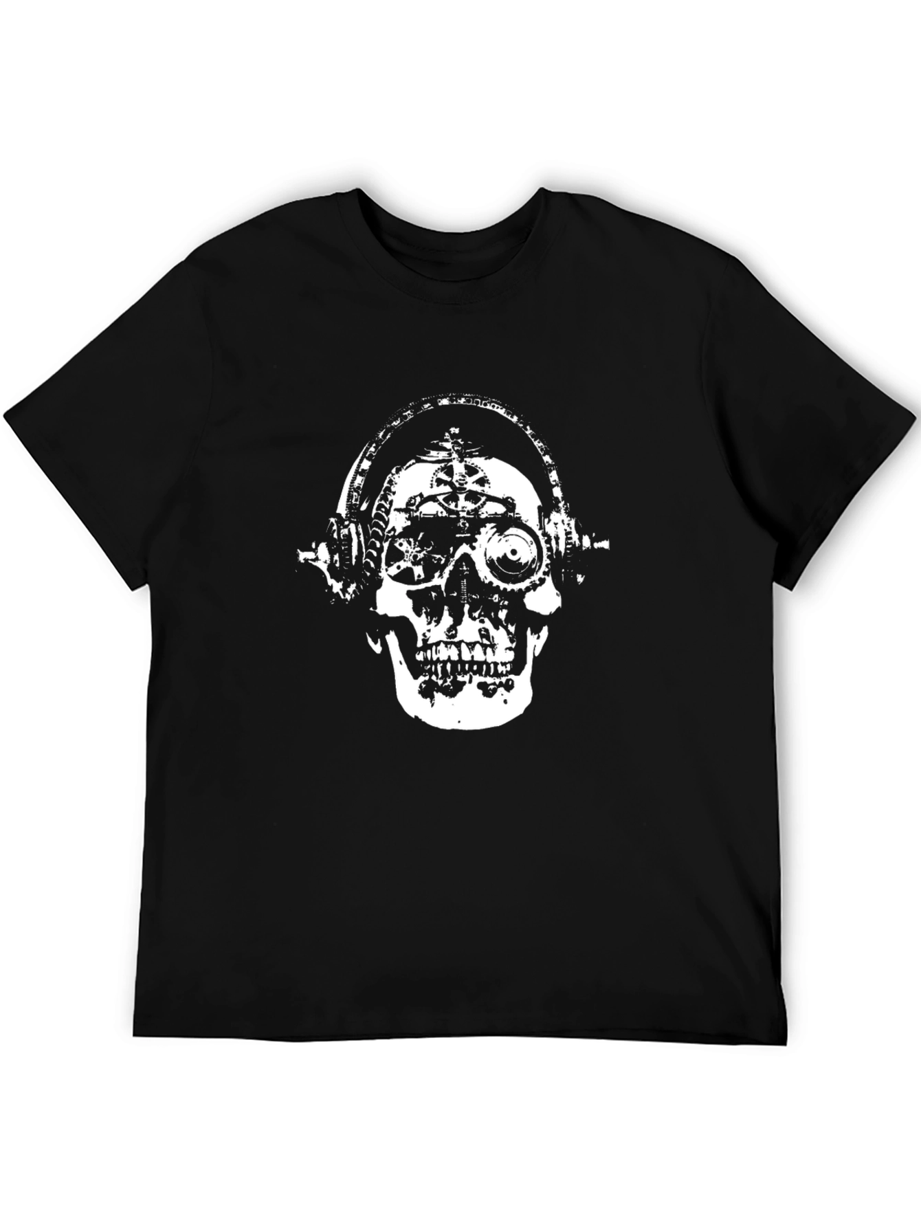 Steampunk Skull T-Shirt - Black Graphic Tee