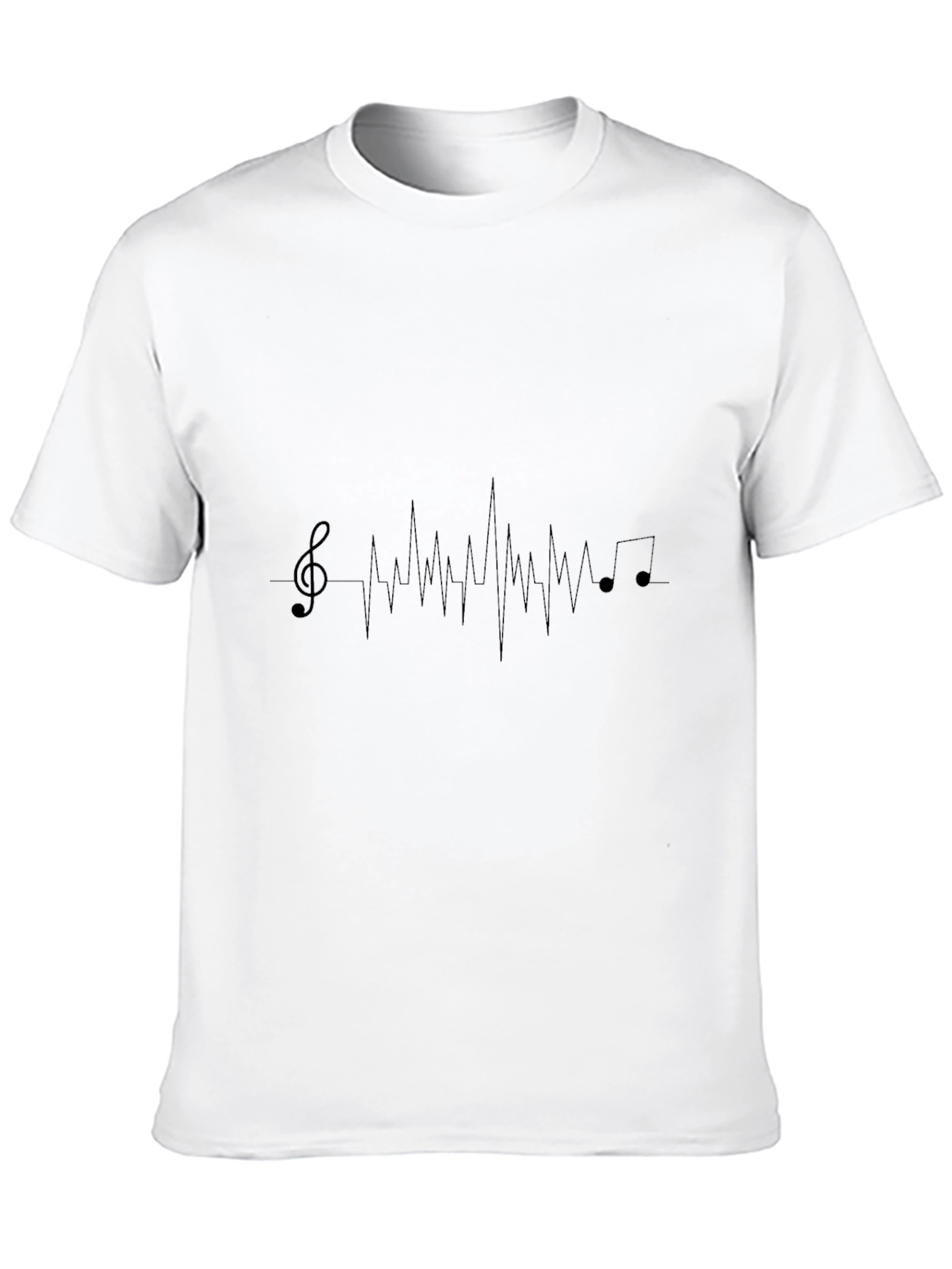 Musical Heartbeat Graphic Tee - Black