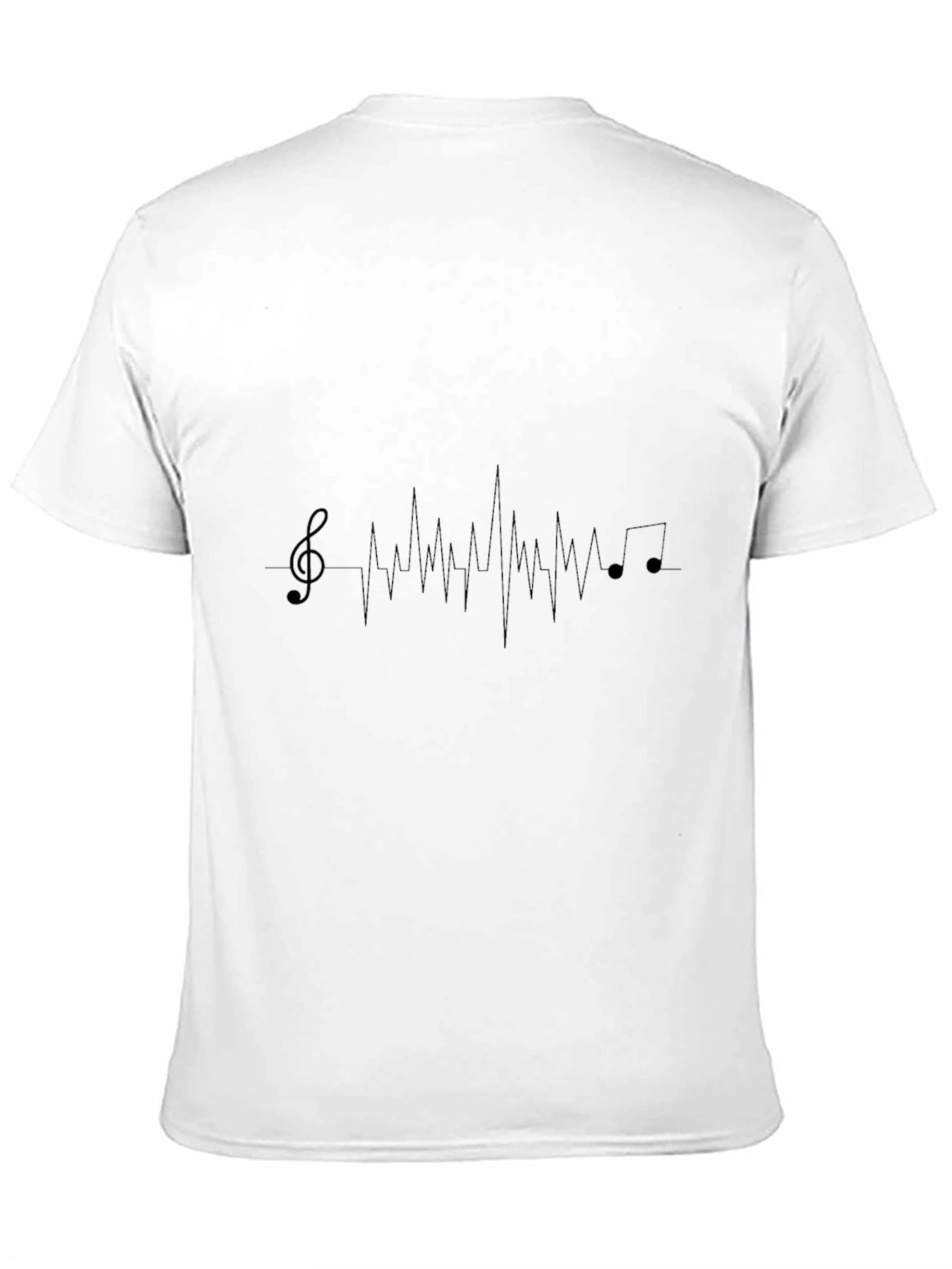 Musical Heartbeat Graphic Tee - Black