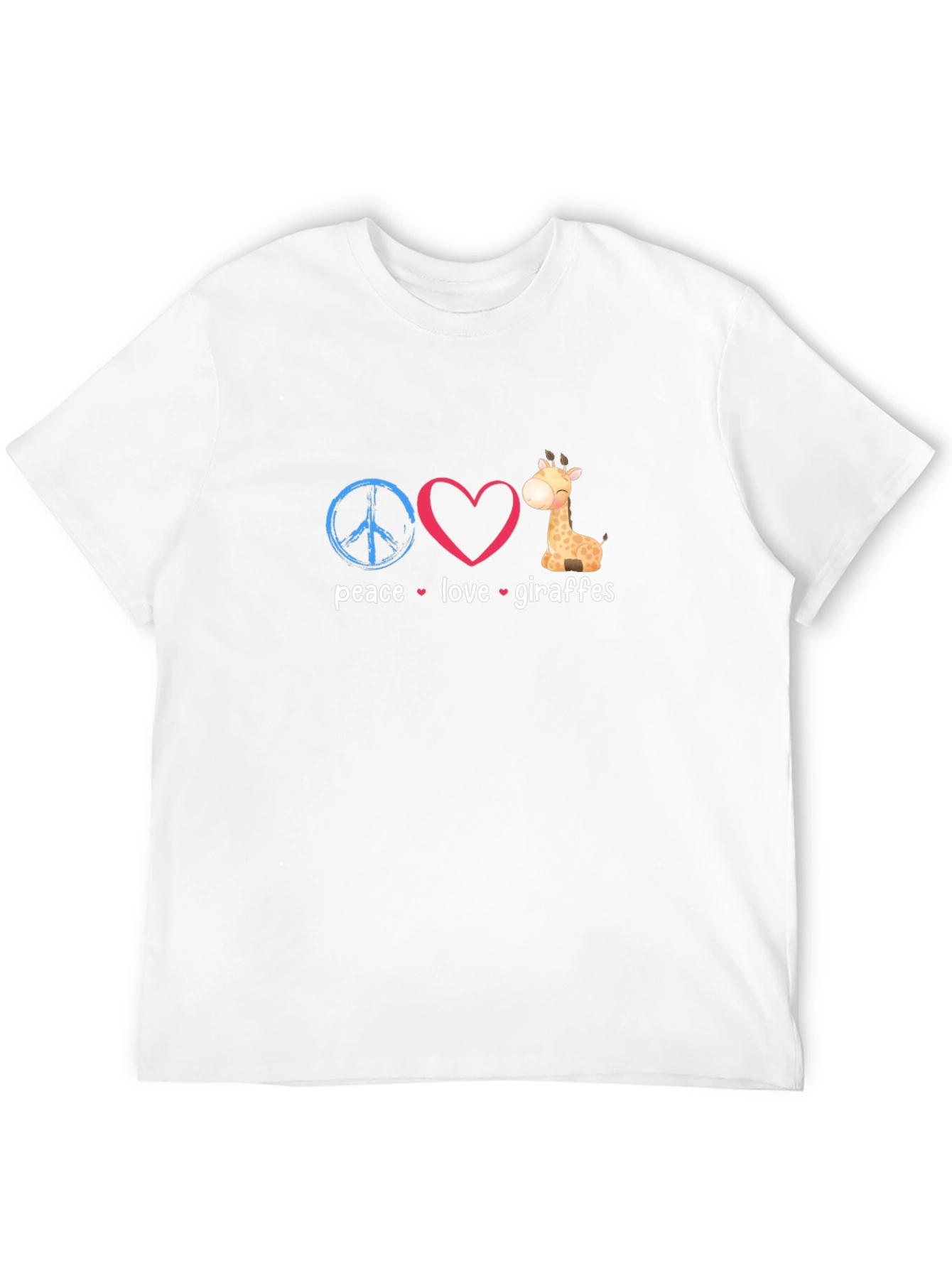 Peace Love Giraffes Graphic T-Shirt