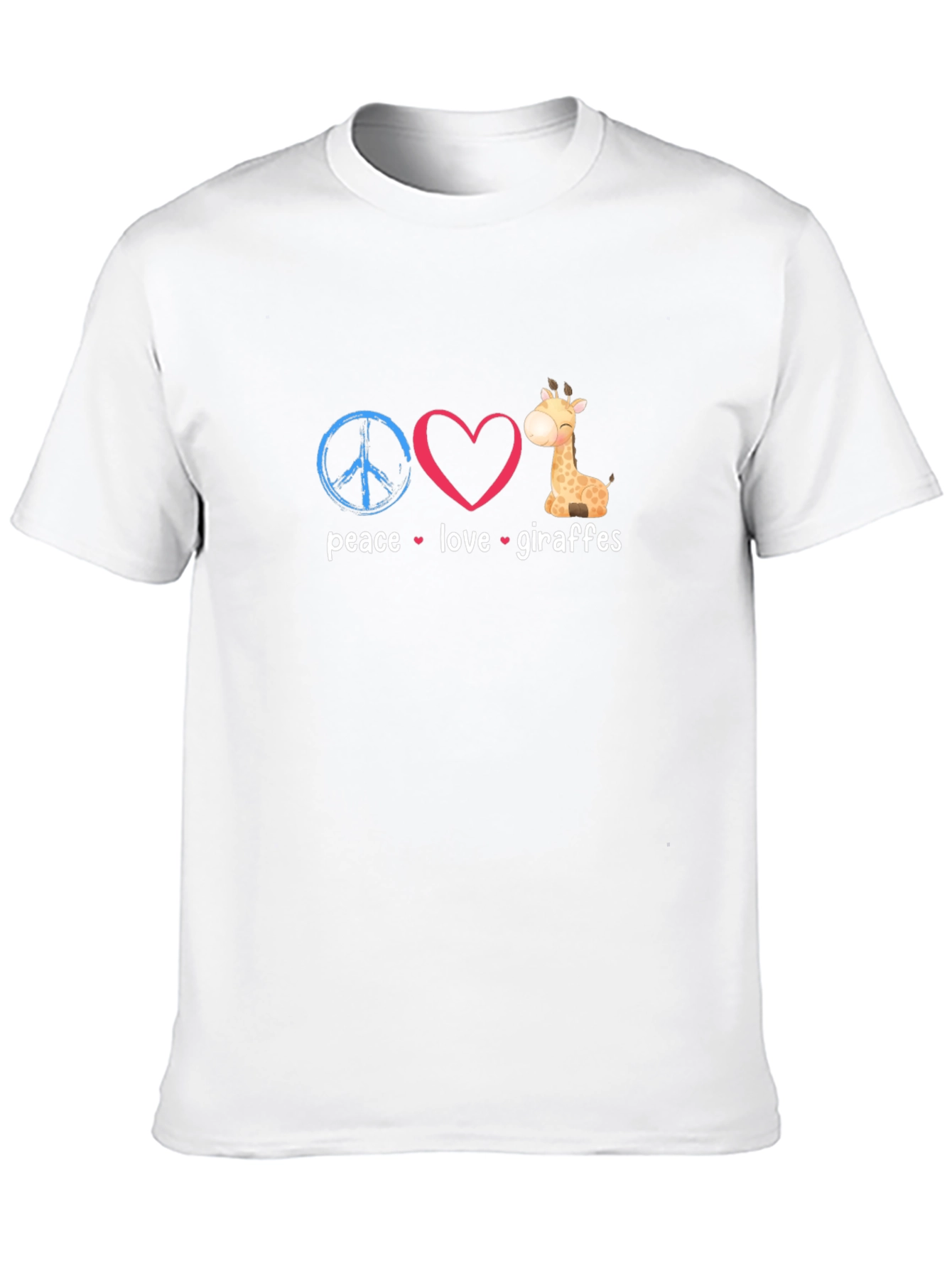 Peace Love Giraffes Graphic T-Shirt