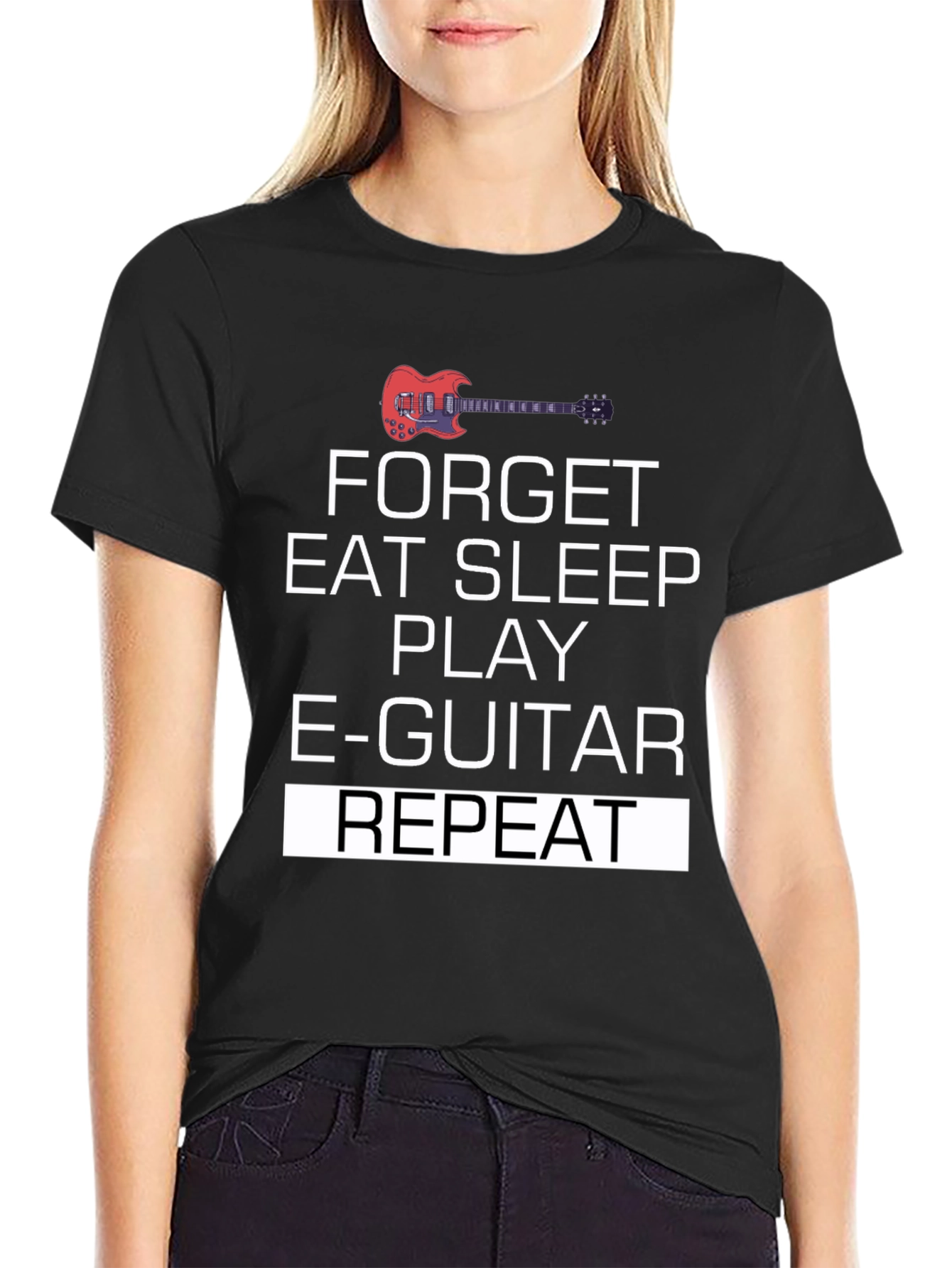 Forget Eat Sleep Play E-Guitar Repeat T-Shirt