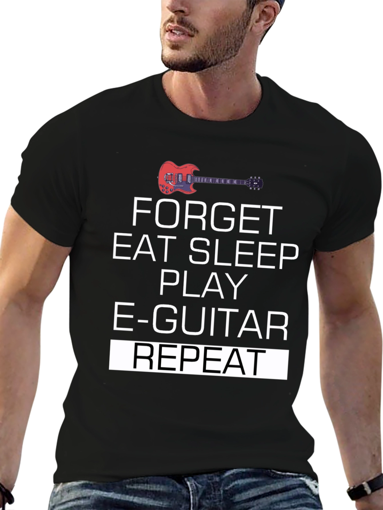 Forget Eat Sleep Play E-Guitar Repeat T-Shirt