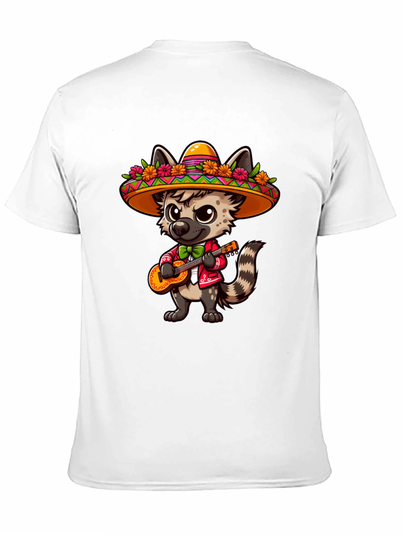 Fiesta Fun T-Shirt: Hyena with Sombrero & Guitar
