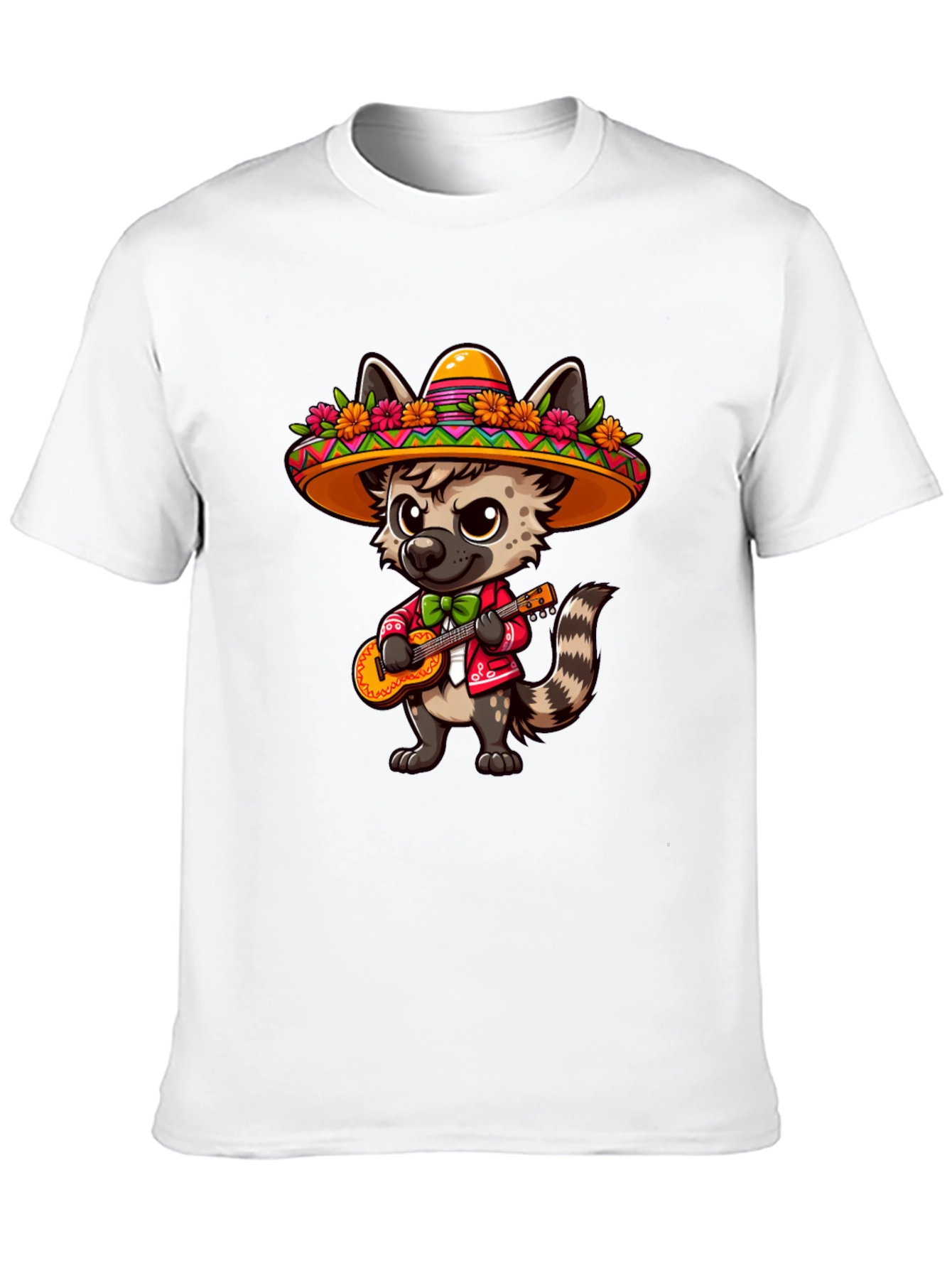 Fiesta Fun T-Shirt: Hyena with Sombrero & Guitar