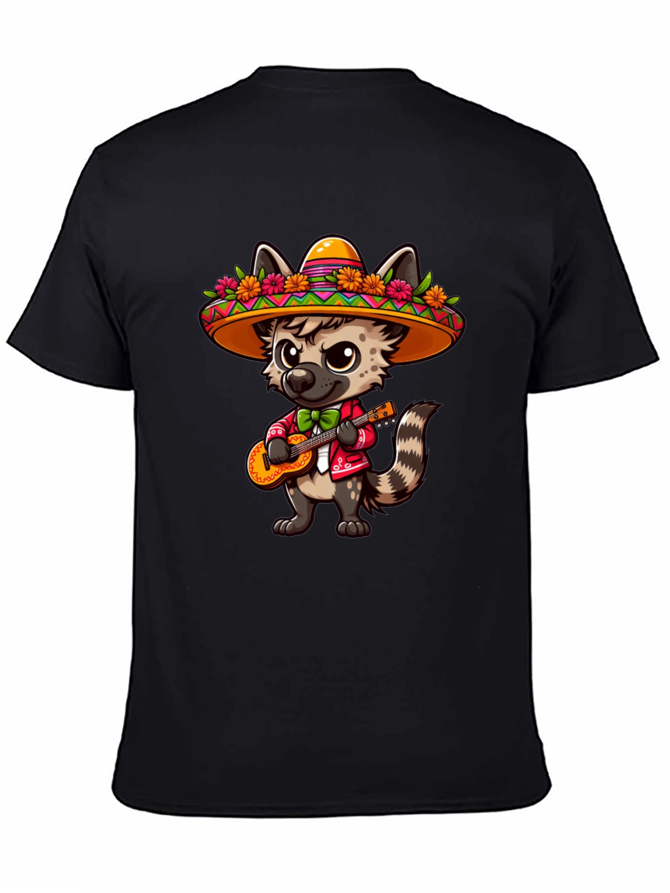 Fiesta Fun T-Shirt: Hyena with Sombrero & Guitar