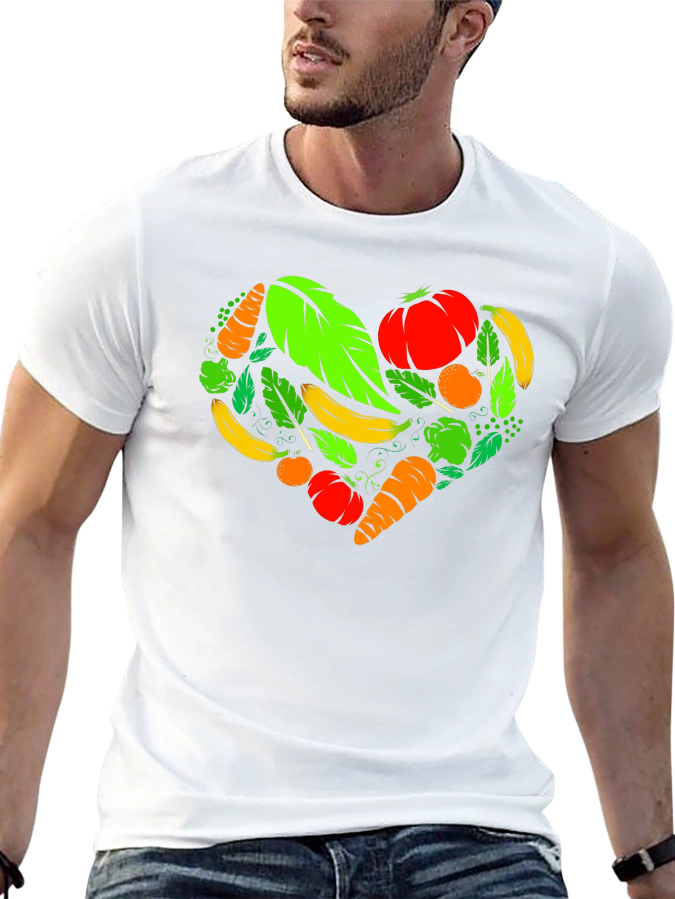 Vegan Heart Black T-Shirt - Plant Based Love