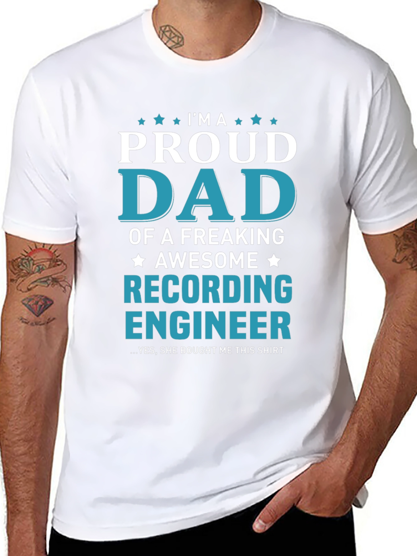 Proud Dad Recording Engineer T-Shirt
