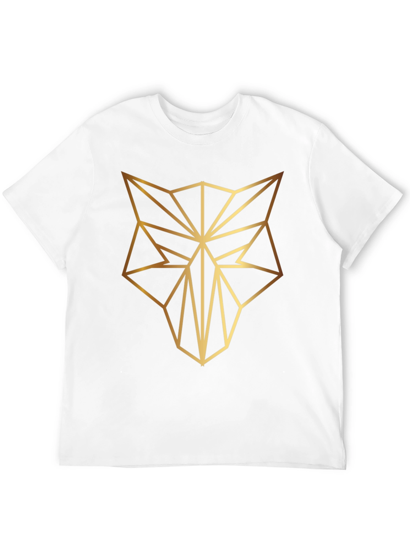 Geometric Wolf Tee - Stylish Mens Black T-Shirt
