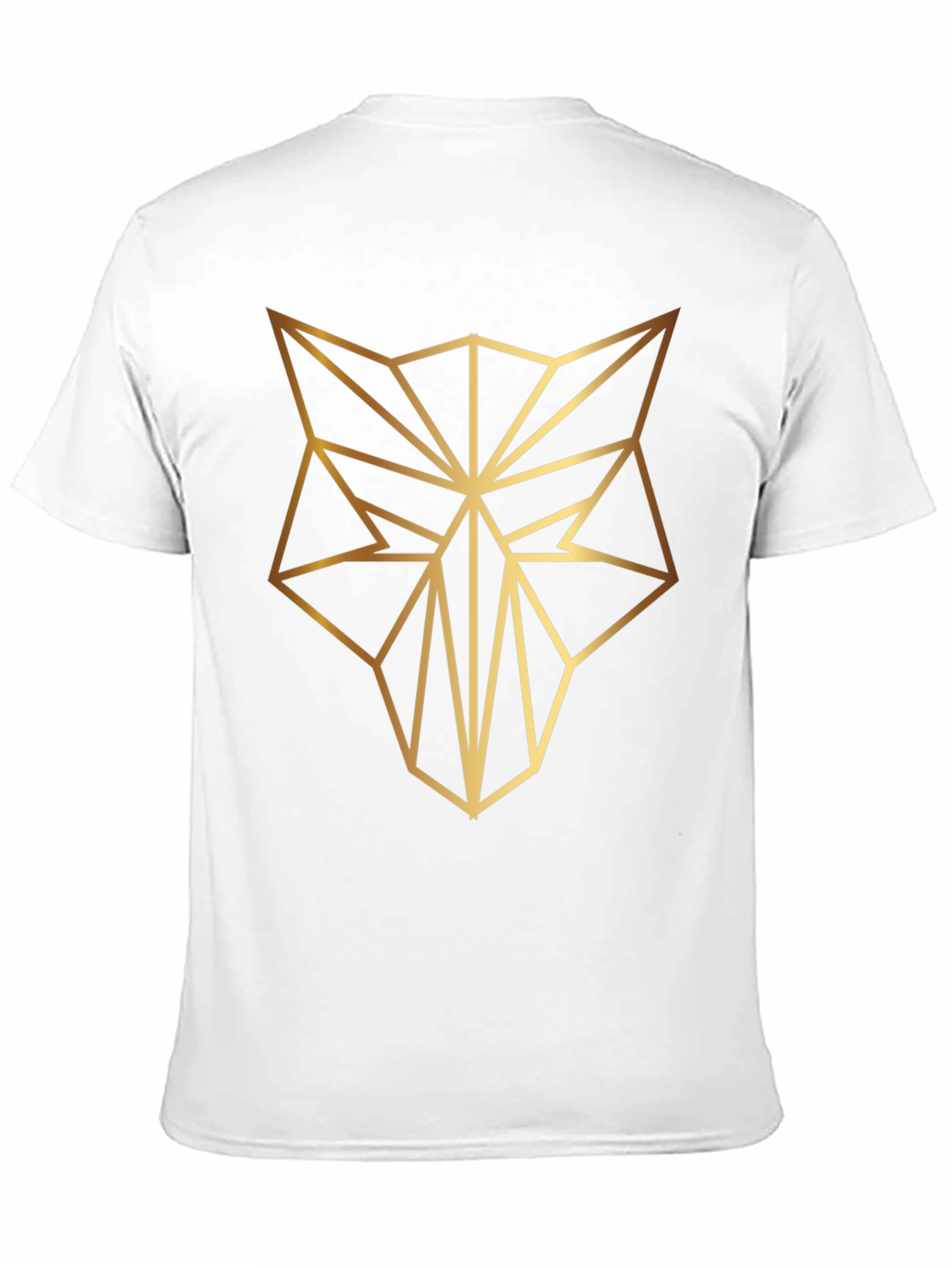 Geometric Wolf Tee - Stylish Mens Black T-Shirt