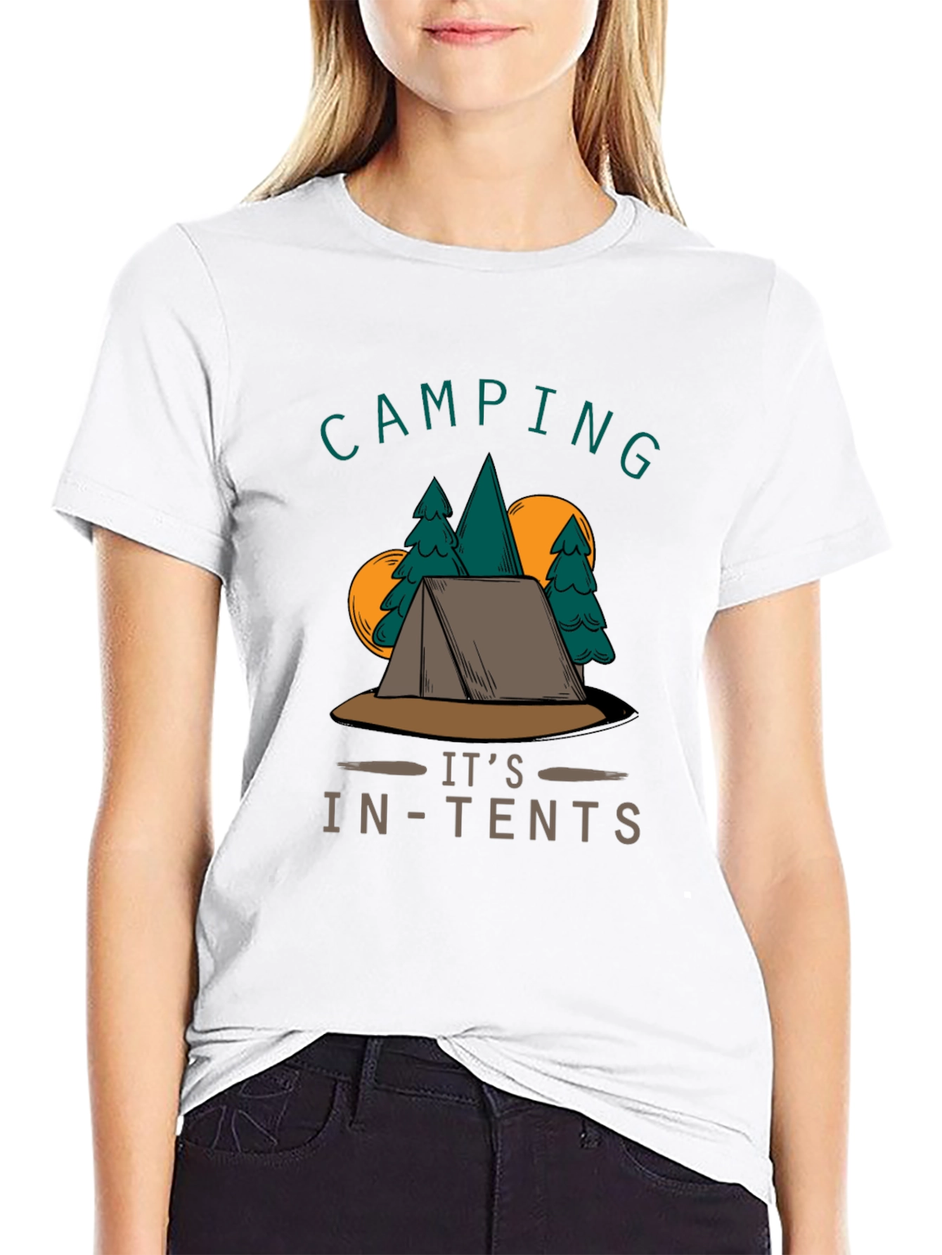 Camping Its In-Tents Graphic T-Shirt
