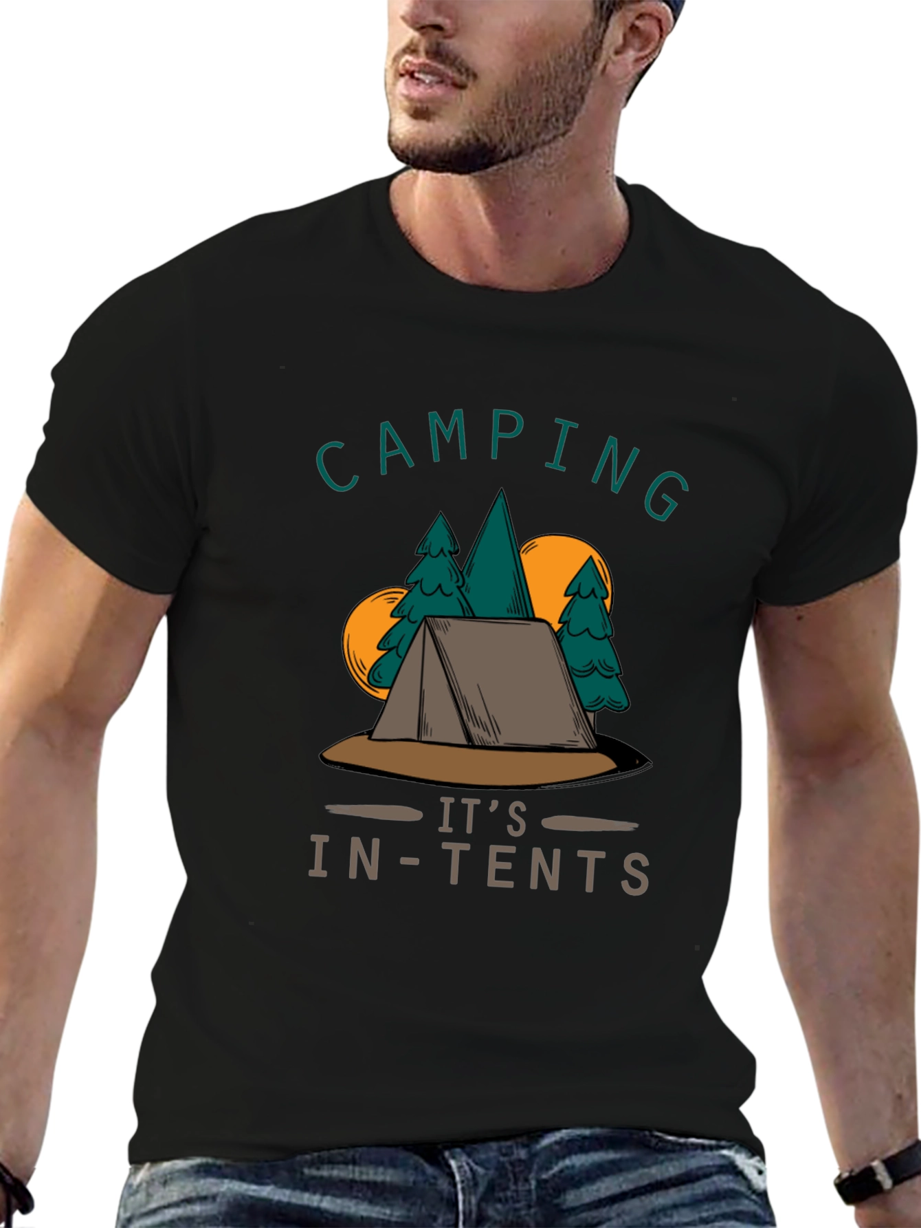 Camping Its In-Tents Graphic T-Shirt