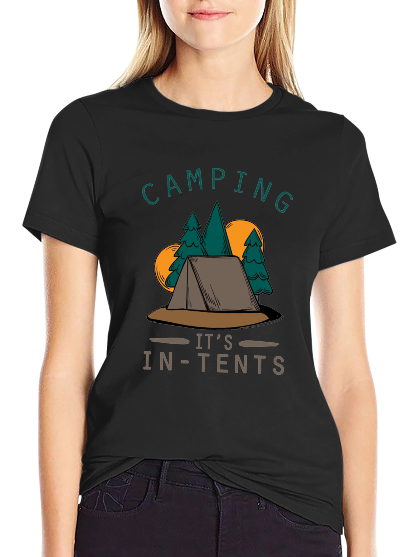 Camping Its In-Tents Graphic T-Shirt