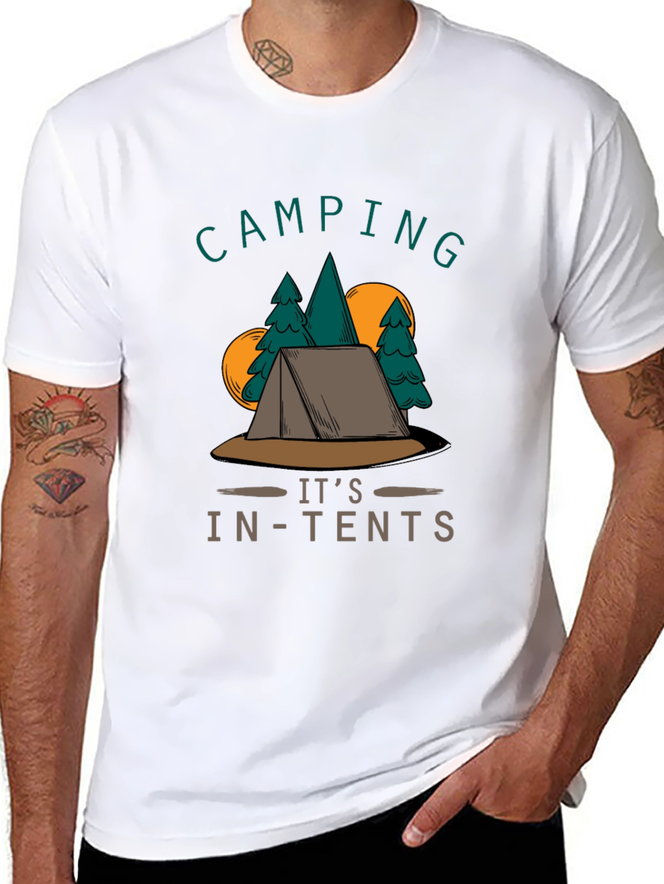Camping Its In-Tents Graphic T-Shirt