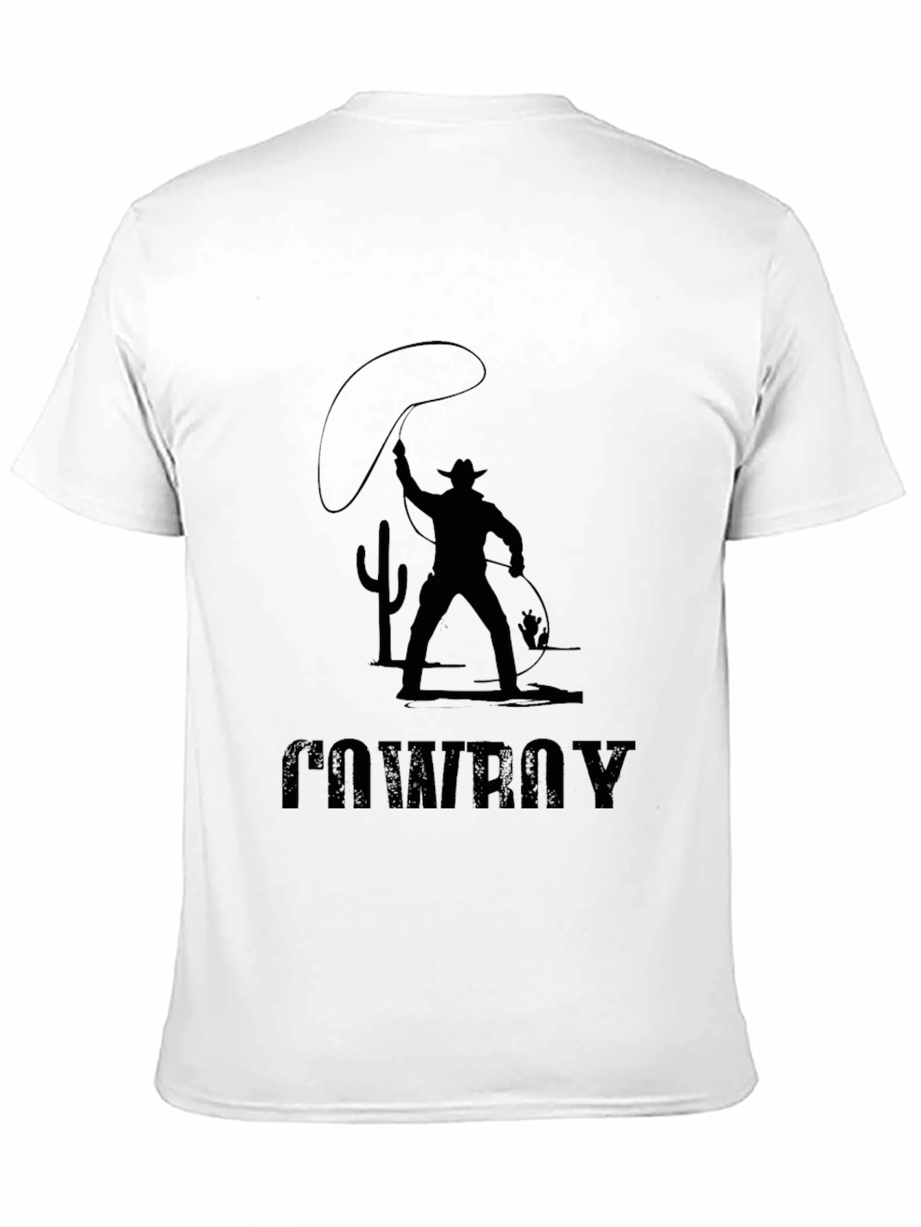 Cowboy Silhouette Graphic Tee - Black
