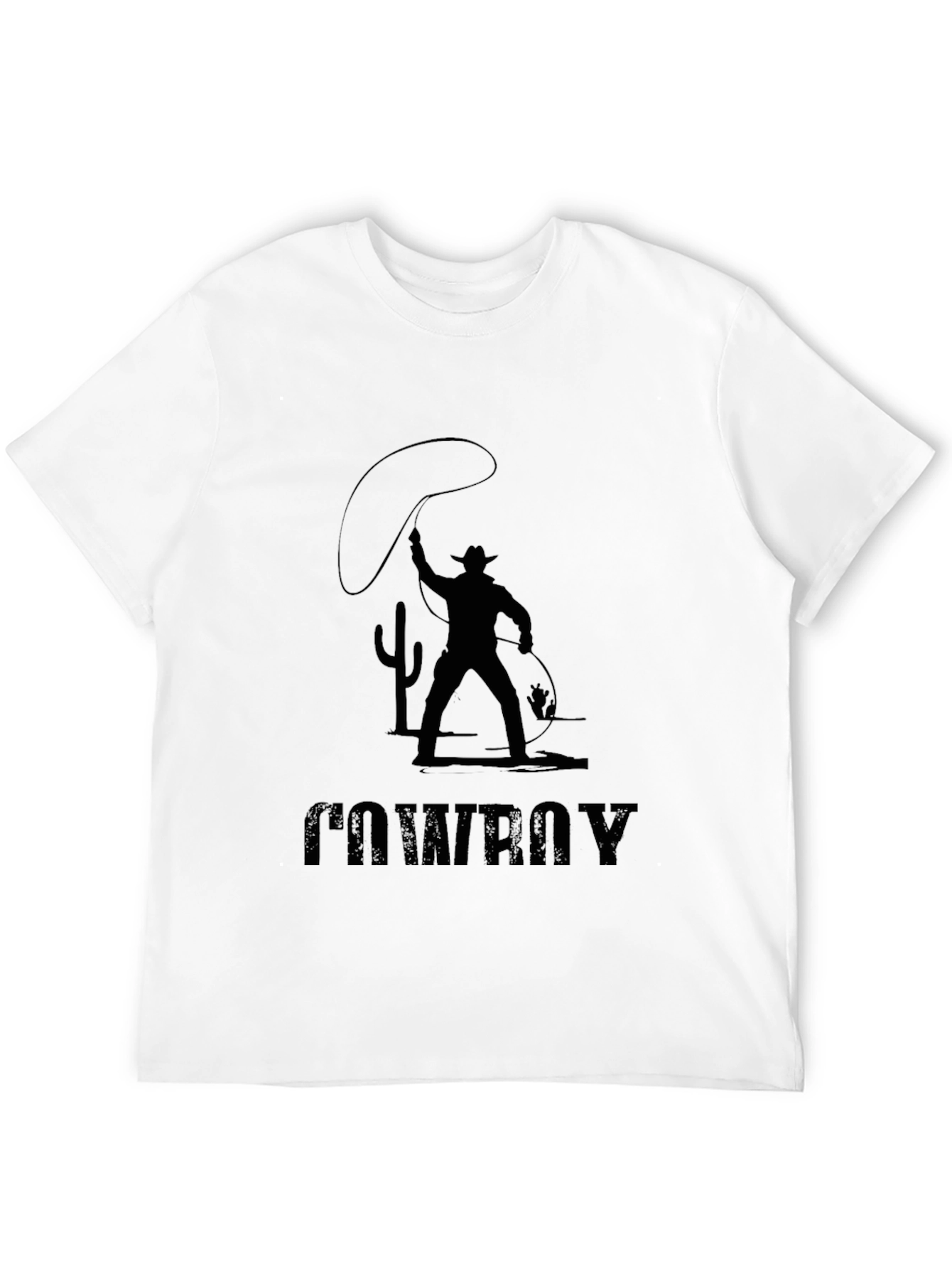 Cowboy Silhouette Graphic Tee - Black