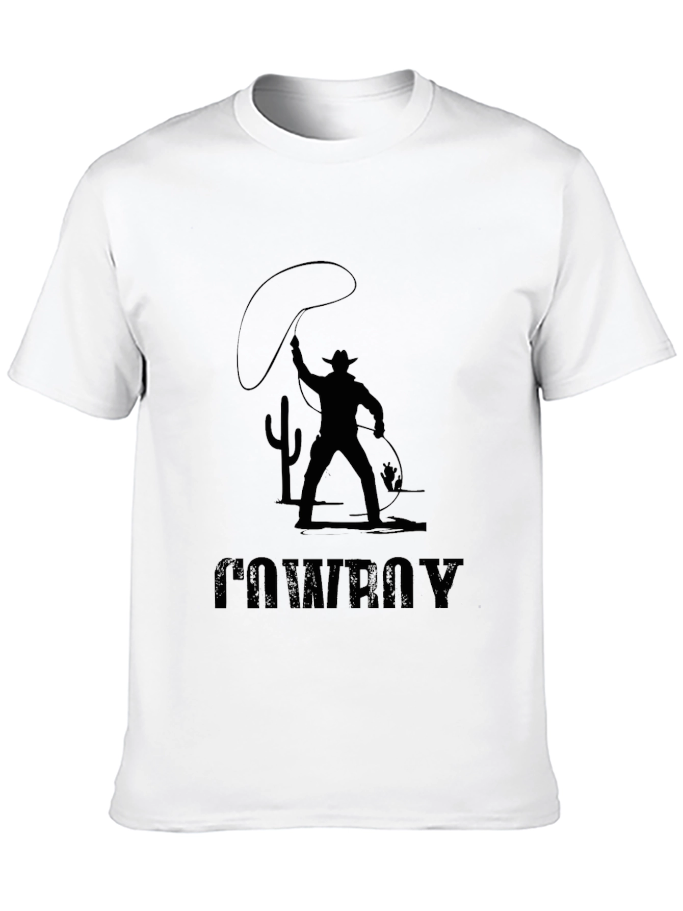 Cowboy Silhouette Graphic Tee - Black