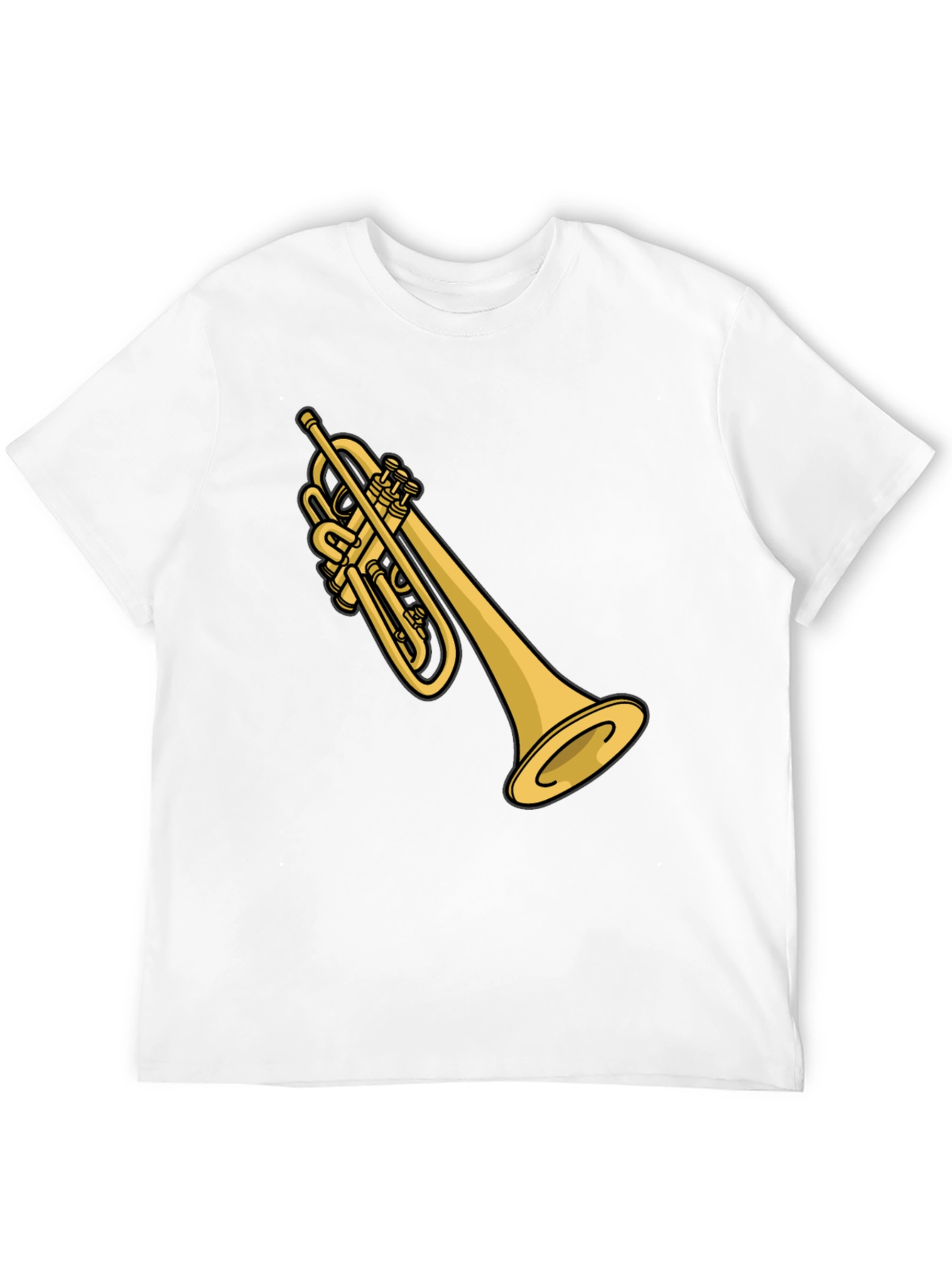 Trumpet Graphic T-Shirt - Black Casual Tee