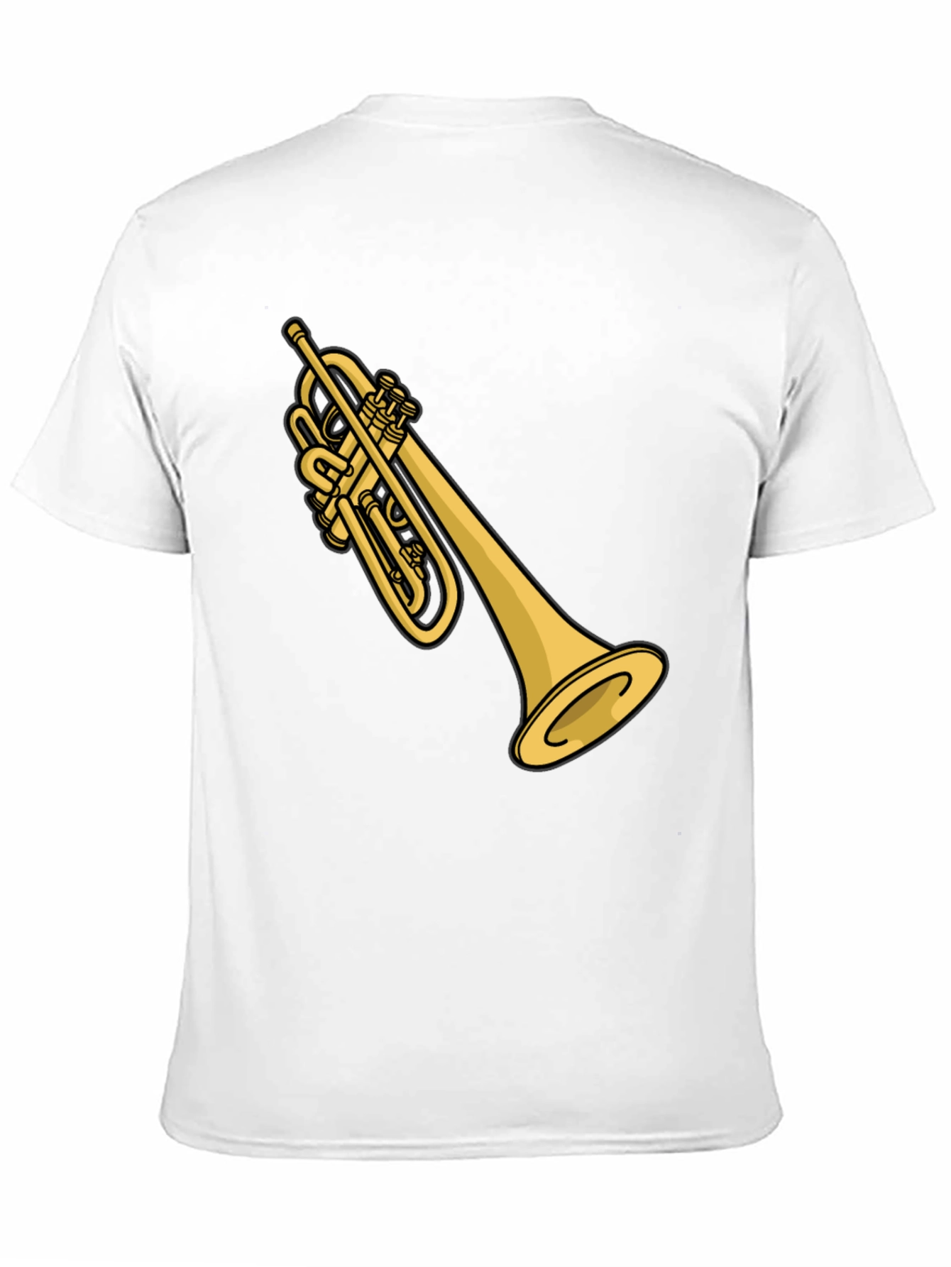 Trumpet Graphic T-Shirt - Black Casual Tee