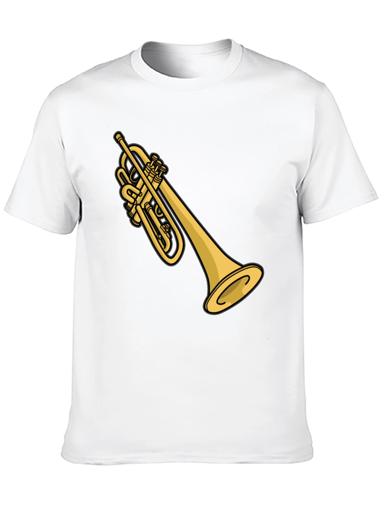Trumpet Graphic T-Shirt - Black Casual Tee