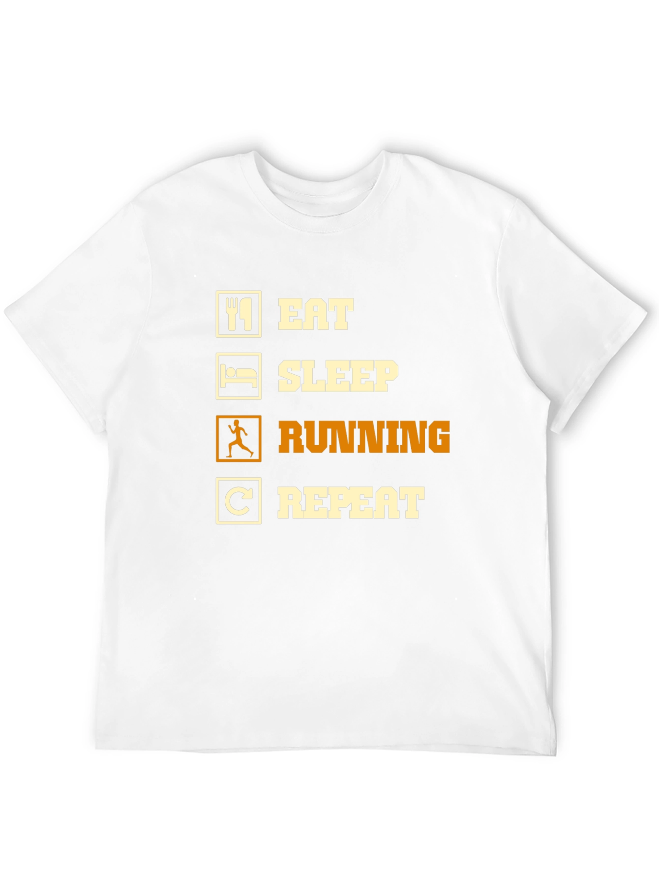 Eat Sleep Running Repeat Black T-Shirt