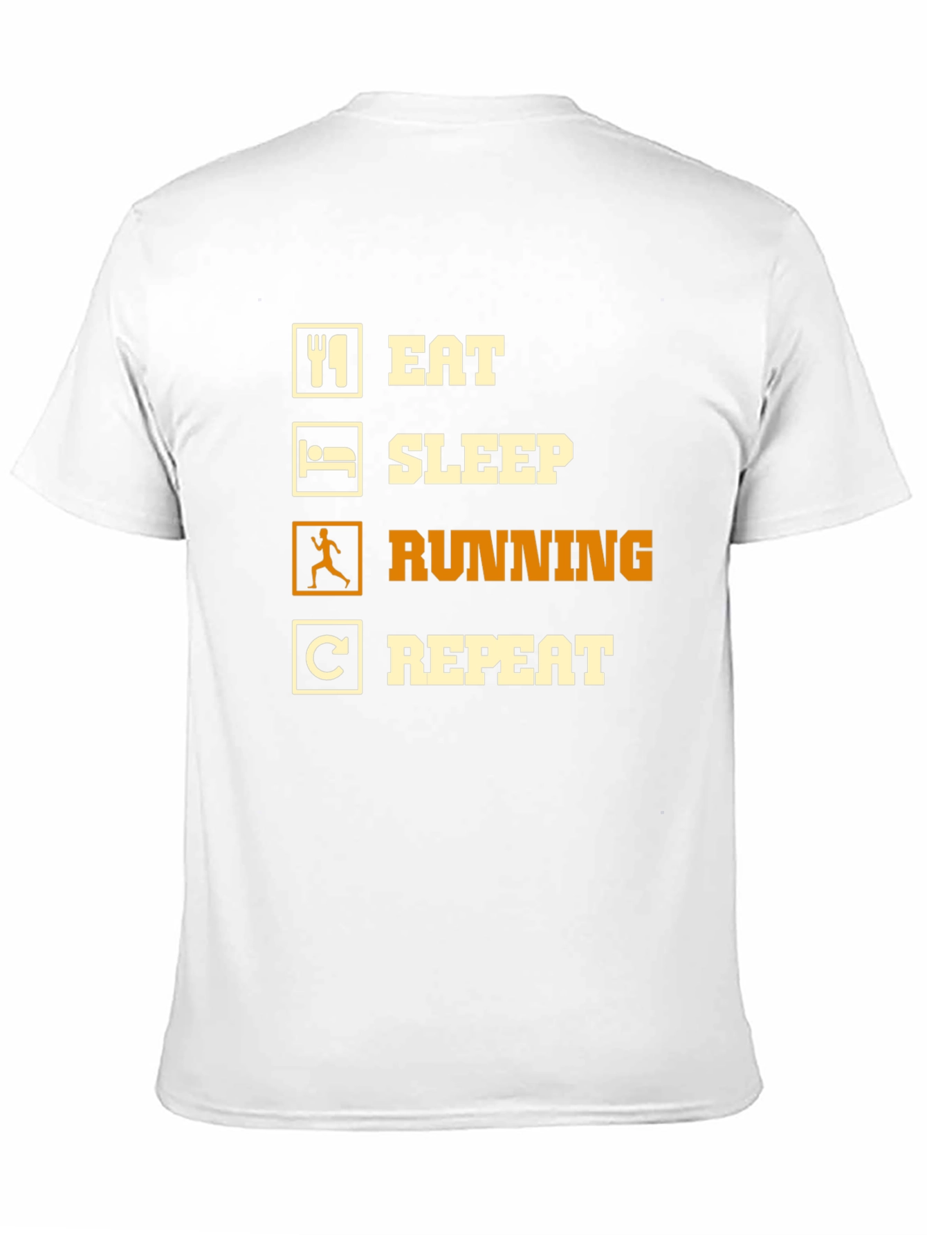 Eat Sleep Running Repeat Black T-Shirt