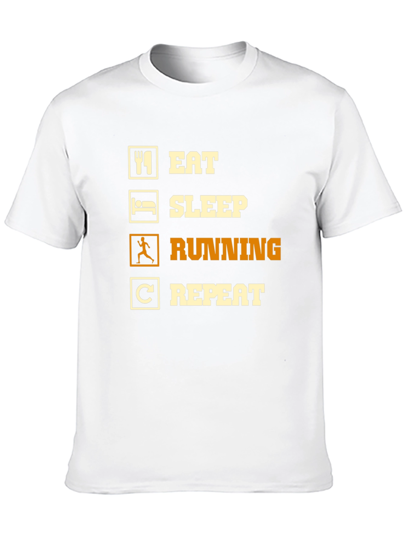 Eat Sleep Running Repeat Black T-Shirt