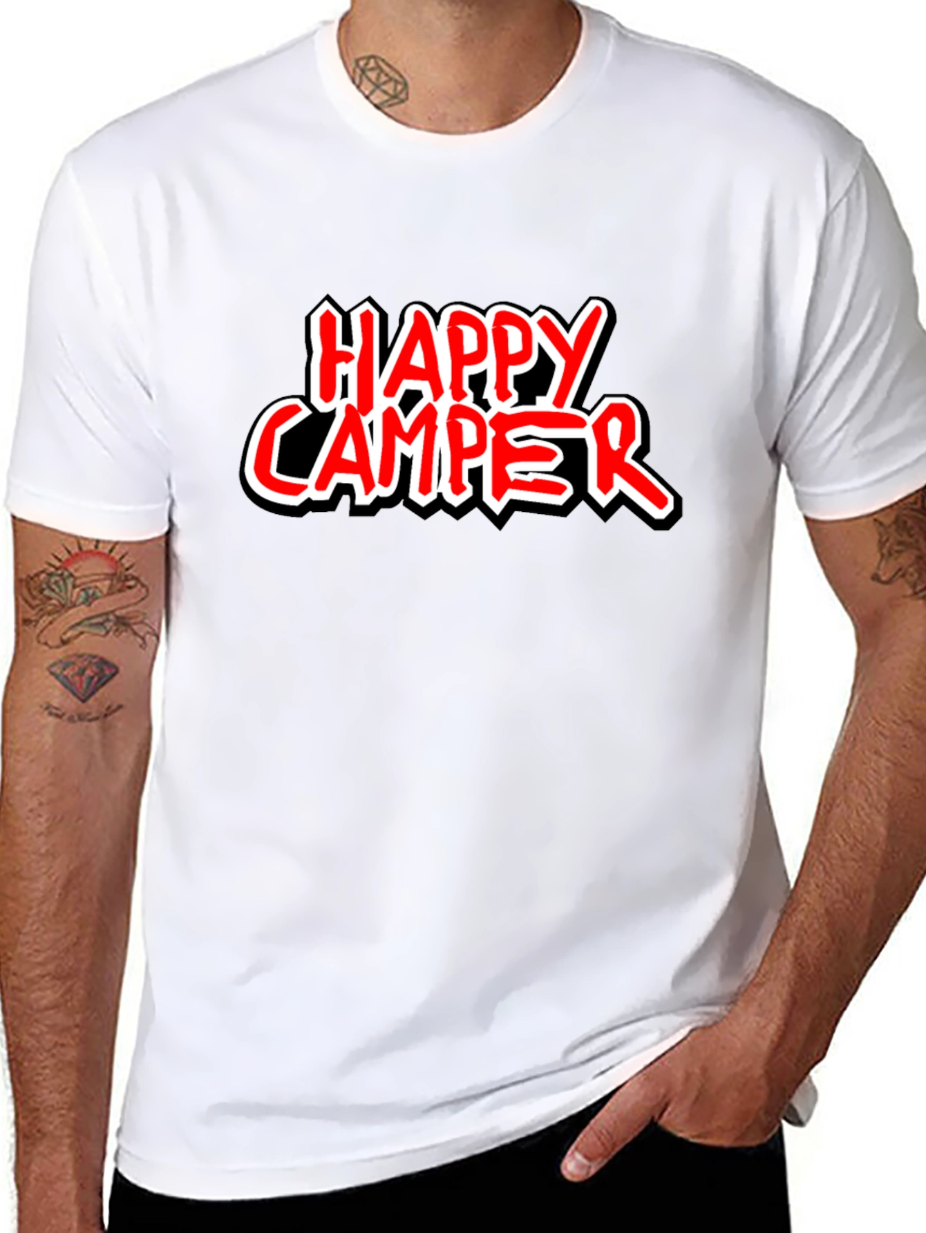 Happy Camper Graphic Tee - Black