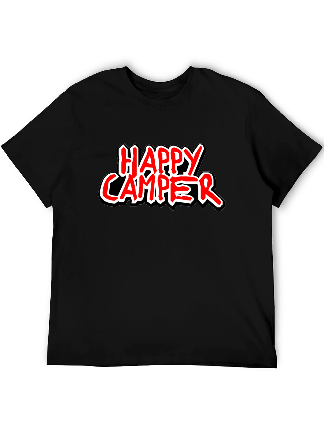 Happy Camper Graphic Tee - Black