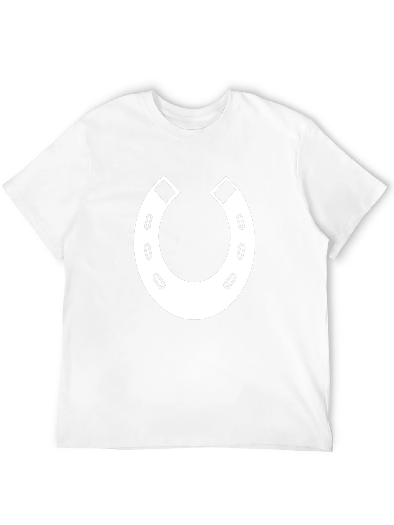 Lucky Horseshoe Graphic Tee - Black Cotton T-Shirt