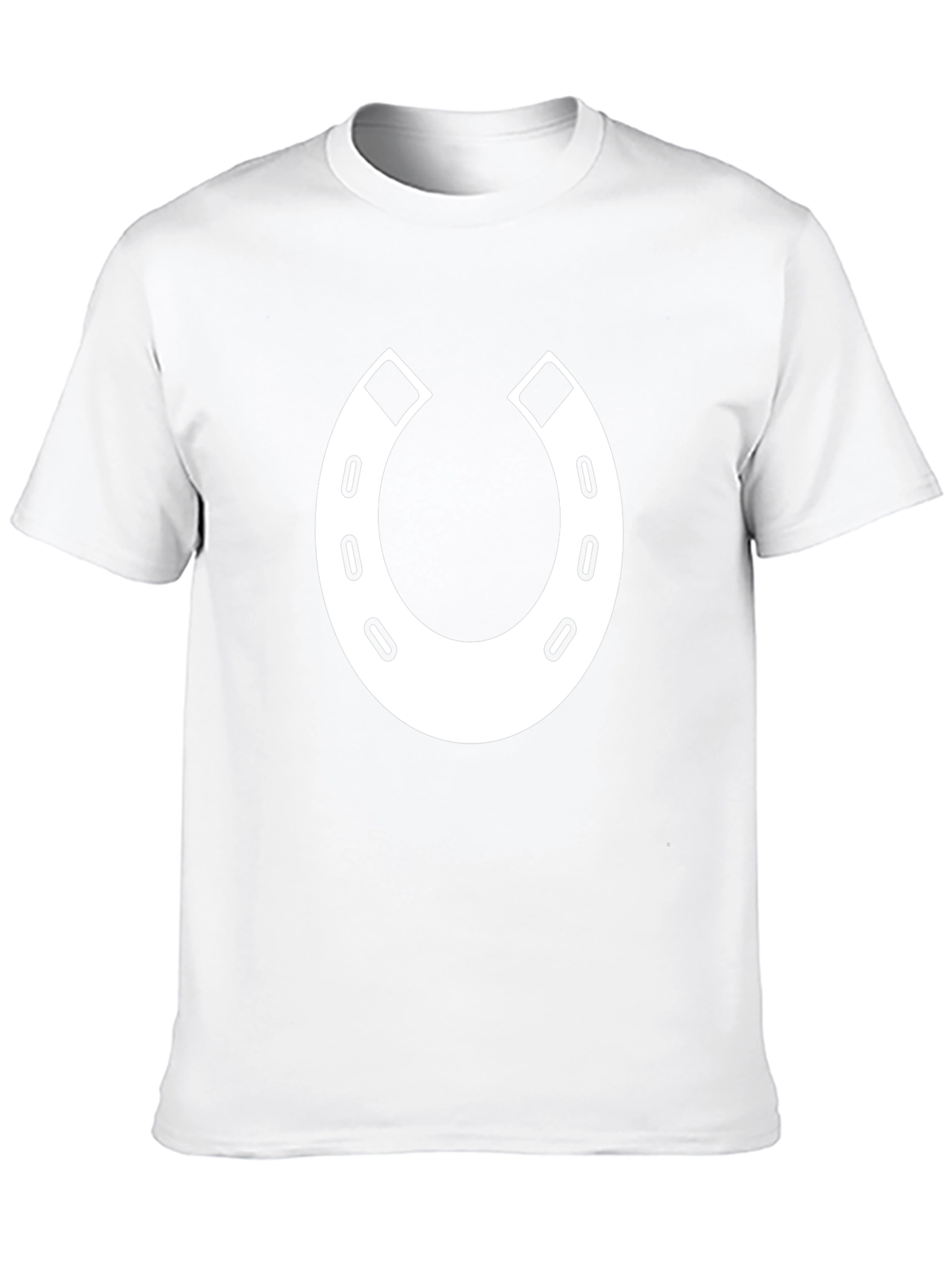 Lucky Horseshoe Graphic Tee - Black Cotton T-Shirt